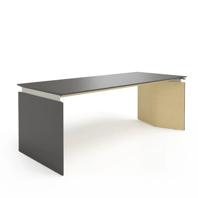 Бюро Narbutas с регулируема височина Move&Lead, 1800 х 850 х 1300 mm, MDF 27 mm, HPL черен плот, фурнир ясен