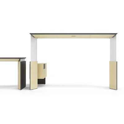 Бюро Narbutas с регулируема височина Move&Lead, 1800 х 850 х 1300 mm, MDF 27 mm, HPL черен плот, фурнир ясен