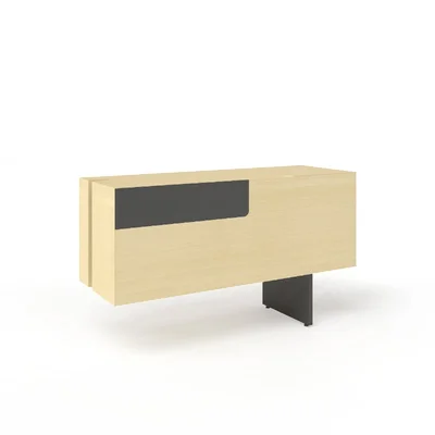 Контейнер за бюро Narbutas Move&Lead, десен, 1000 х 350 х 580 mm, HPL черен плот, фурнир ясен