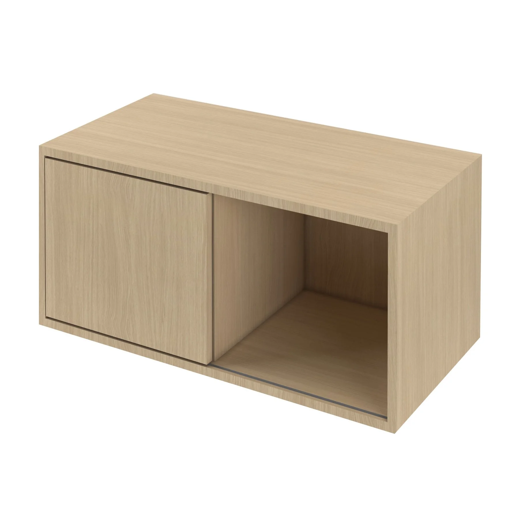 Шкаф Narbutas Choice, с плъзгащи се врати, 800 x 400 x 370 mm, ПДЧ 18 mm, меламин избелен дъб
