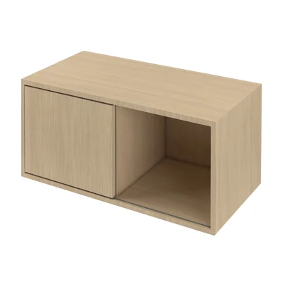Шкаф Narbutas Choice, с плъзгащи се врати, 800 x 400 x 370 mm, ПДЧ 18 mm, меламин избелен дъб