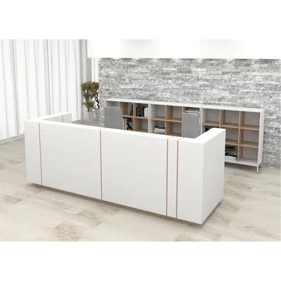 Стелаж Narbutas Choice, 1200 x 400 x 1075 mm, ПДЧ, меламин избелен дъб, меламин избелен дъб