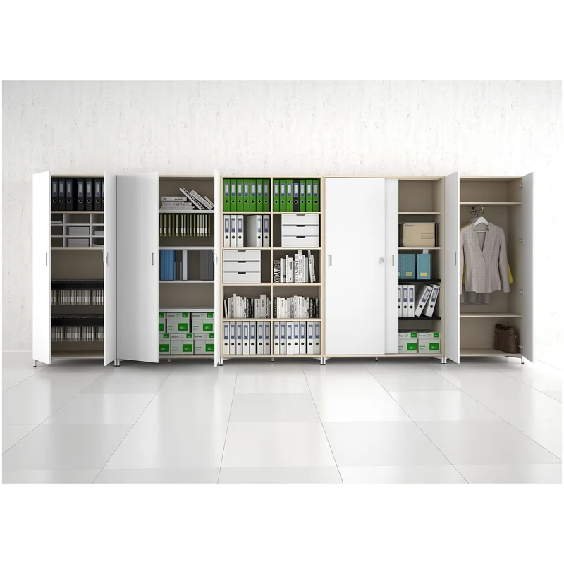 Стелаж Narbutas Choice, 1000 x 400 x 1780 mm, ПДЧ, меламин избелен дъб, меламин избелен дъб