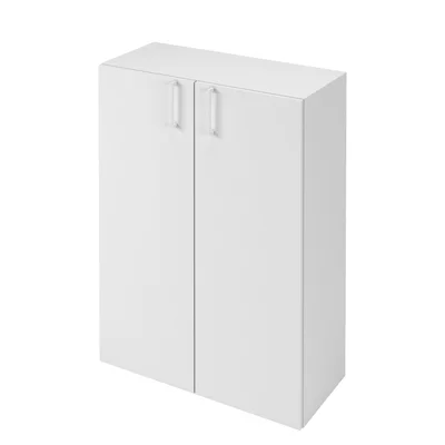 Стелаж Narbutas Nova Basic, 800 x 360 x 1092 mm, бял меламин, бяла правоъгълна дръжка