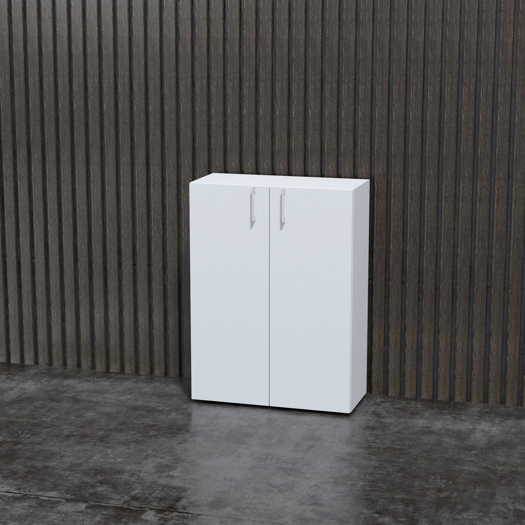 Стелаж Narbutas Nova Basic, 800 x 360 x 1092 mm, ПДЧ 18 mm, бял меламин, бяла правоъгълна дръжка