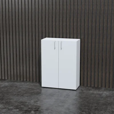 Стелаж Narbutas Nova Basic, 800 x 360 x 1092 mm, ПДЧ 18 mm, бял меламин, бяла правоъгълна дръжка