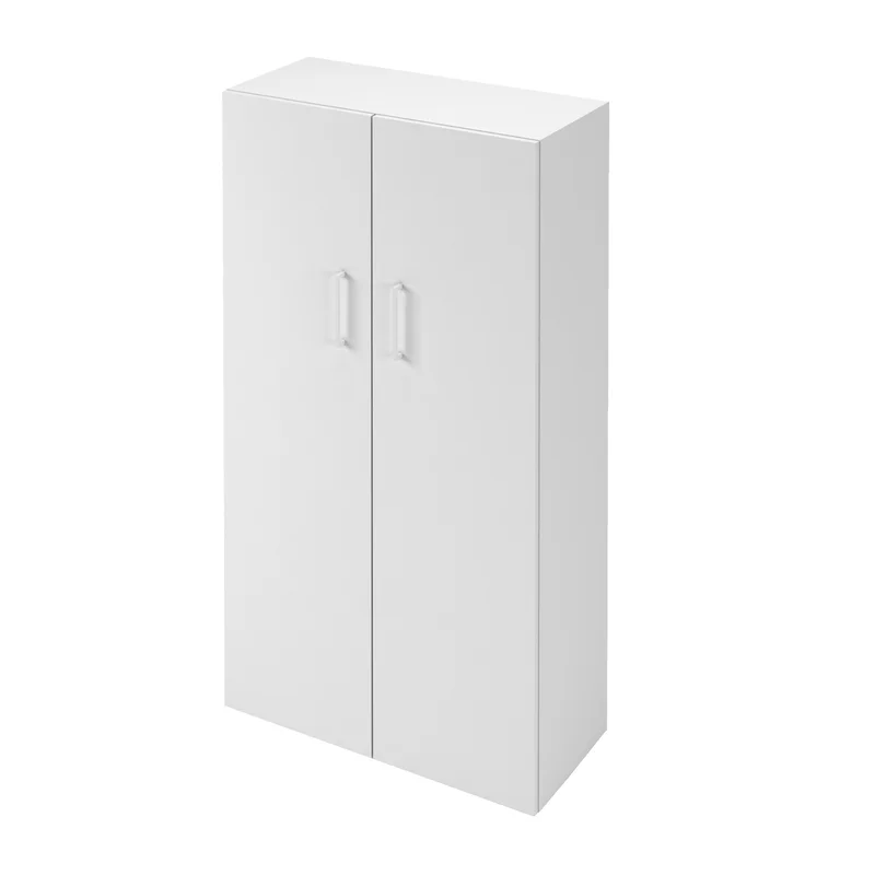 Стелаж Narbutas Nova Basic, 800 x 360 x 1444 mm, бял меламин, бяла правоъгълна дръжка