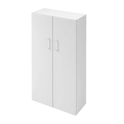 Стелаж Narbutas Nova Basic, 800 x 360 x 1444 mm, бял меламин, бяла правоъгълна дръжка