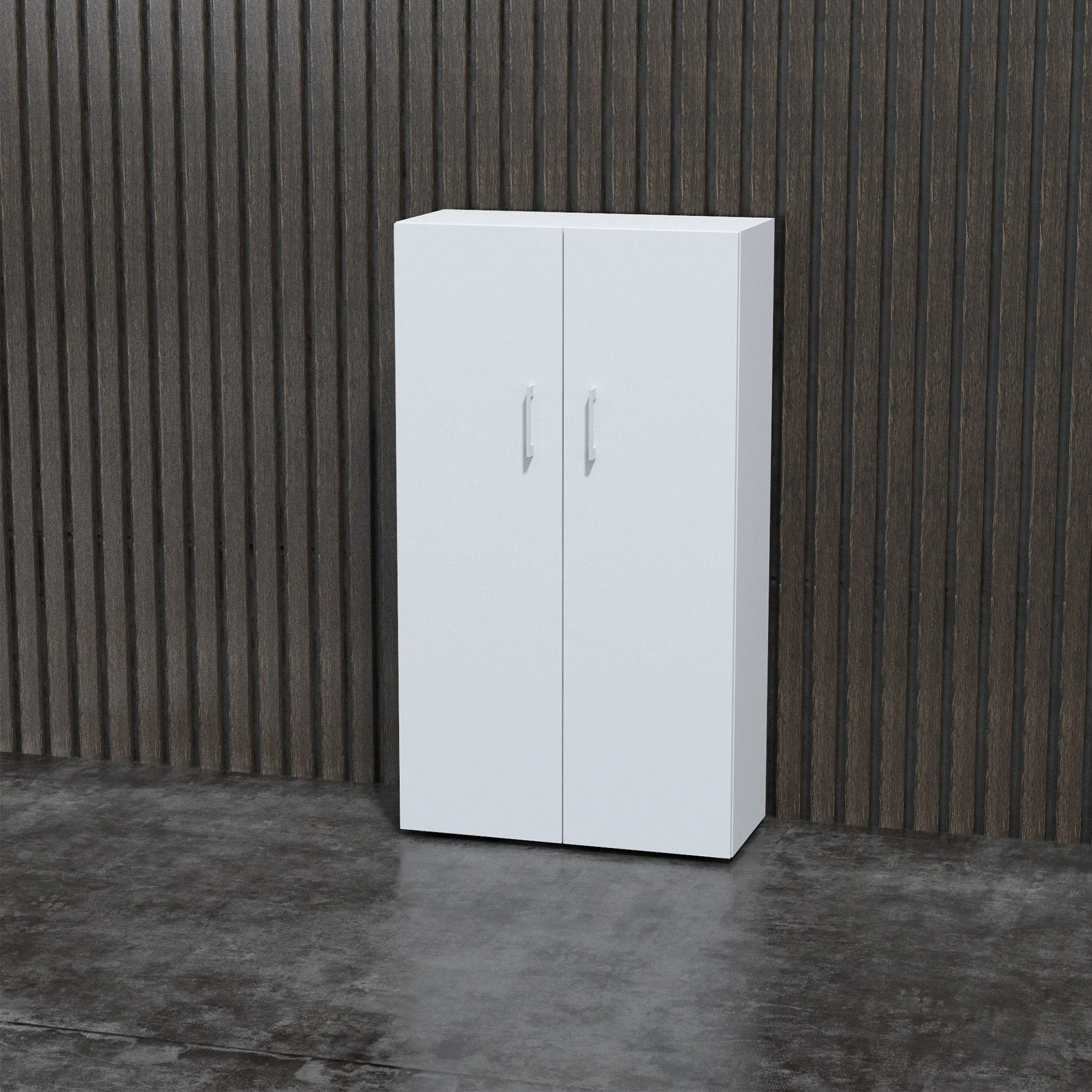 Стелаж Narbutas Nova Basic, 800 x 360 x 1444 mm, ПДЧ 18 mm, бял меламин, бяла правоъгълна дръжка