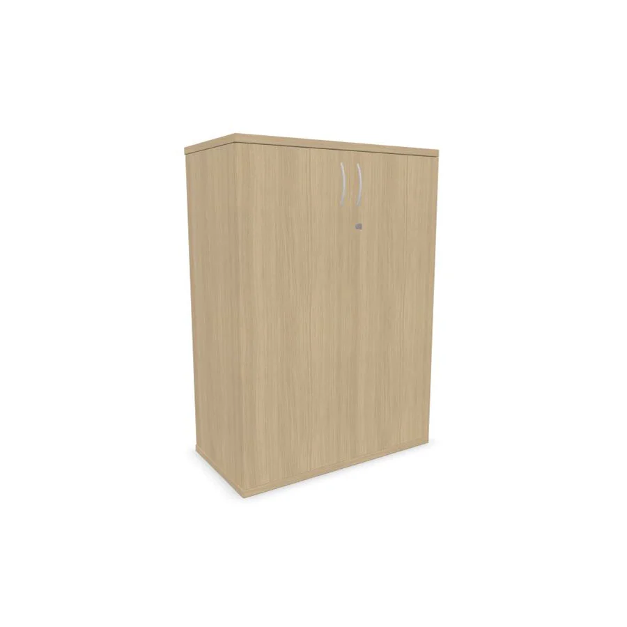 Шкаф Narbutas Uni, 800 х 425 х 1120 mm, ПДЧ 18 mm, меламин избелен дъб, извити метални дръжки