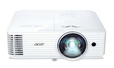 Проектор Acer S1286H, късофокусен, DLP, 3500 lm, 1024 x 768, HDMI, VGA, 4:3, 220 Watt, 3.1 kg, бял