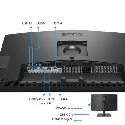 Монитор BenQ PD2705U, 27'', LED, 3840 x 2160, 300 cd/m2, 5 ms, HDMI, сив