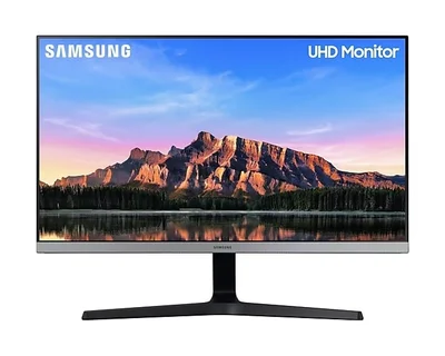 Монитор Samsung U28R550, 28'', LED, 3840 x 2160, 300 cd/m2, 4 ms, HDMI, тъмносин