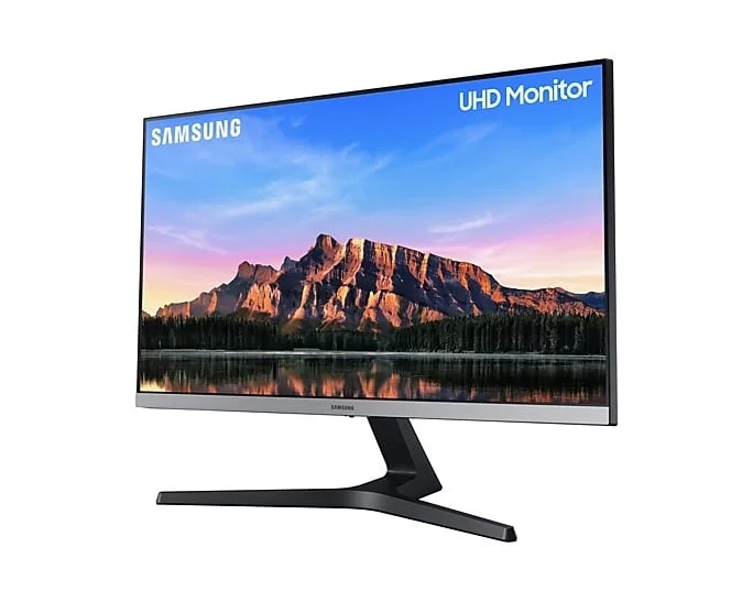Монитор Samsung U28R550, 28'', LED, 3840 x 2160, 300 cd/m2, 4 ms, HDMI, тъмносин