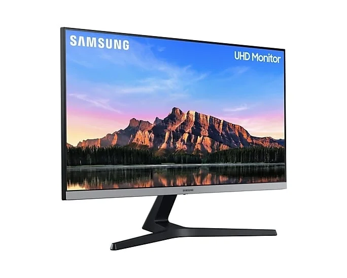 Монитор Samsung U28R550, 28'', LED, 3840 x 2160, 300 cd/m2, 4 ms, HDMI, тъмносин