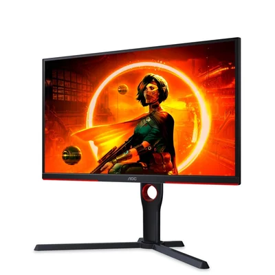 Монитор AOC 25G3ZM/BK, 24.5'', WLED, 1920 x 1080, 300 cd/m2, 1 ms, 2 HDMI, черно-червен