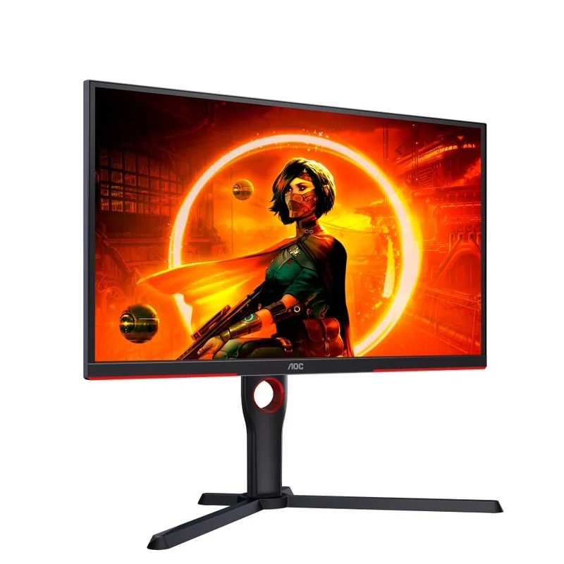 Монитор AOC 25G3ZM/BK, 24.5'', WLED, 1920 x 1080, 300 cd/m2, 1 ms, 2 HDMI, черно-червен
