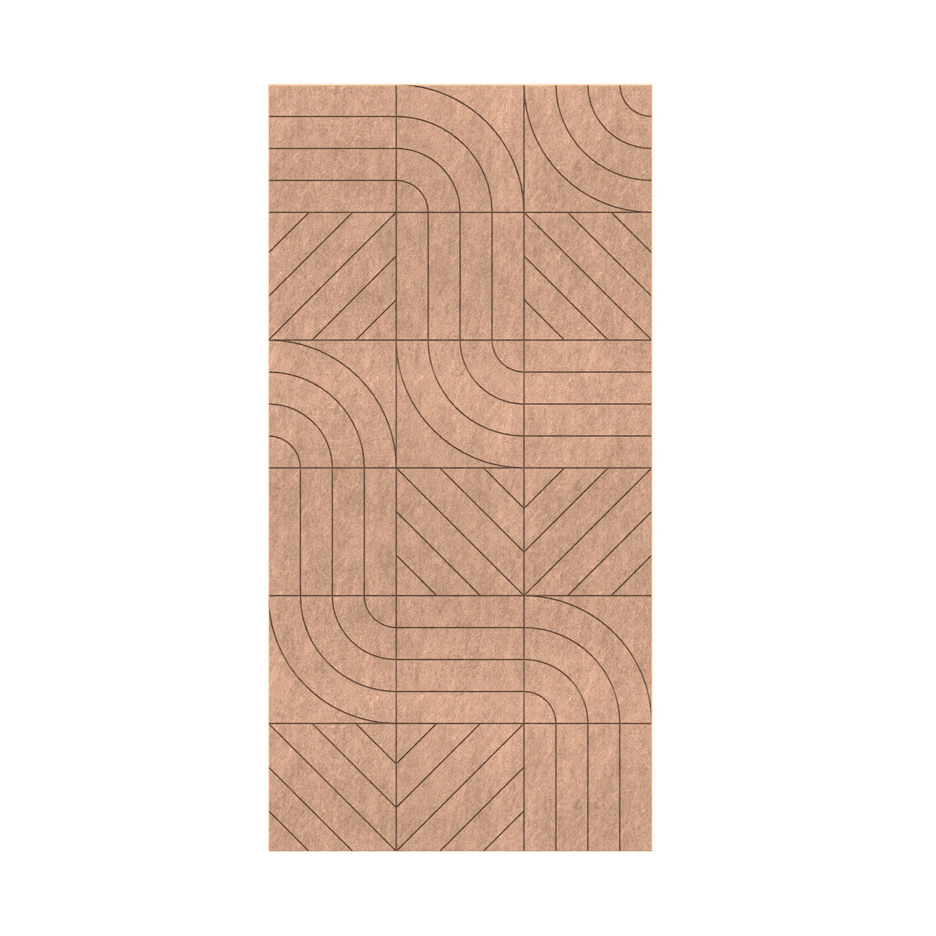 Панел за стена Pet Felt - Direction, цвят R02, 2400 x 1200 mm, дебелина 9 mm, 1 брой