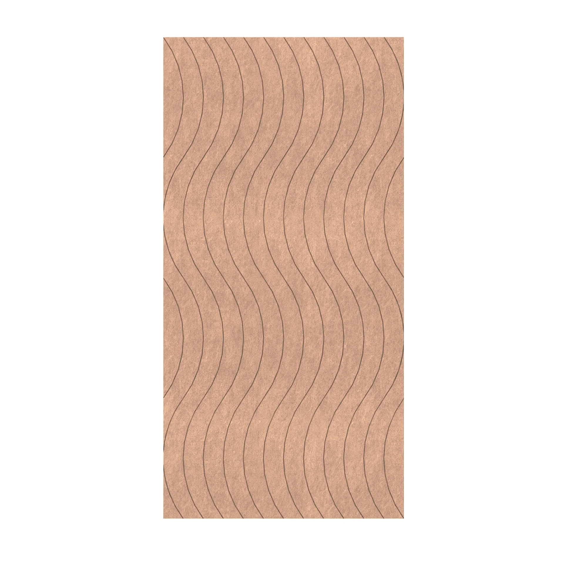 Панел за стена Pet Felt - Wave, цвят R02, 2400 x 1200 mm, дебелина 9 mm, 1 брой