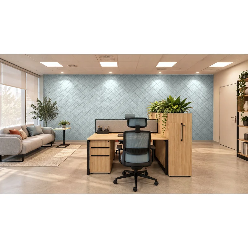 Панел за стена Pet Felt - Plaid, цвят R10, 2400 x 1200 mm, дебелина 9 mm, 1 брой