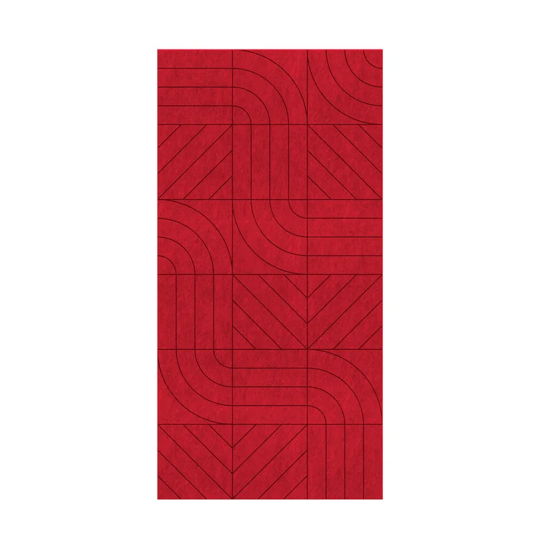 Панел за стена Pet Felt - Direction, цвят R17, 2400 x 1200 mm, дебелина 9 mm, 1 брой