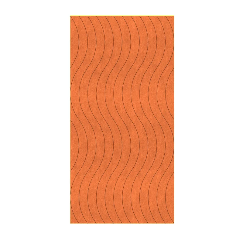 Панел за стена Pet Felt - Wave, цвят R19, 2400 x 1200 mm, дебелина 9 mm, 1 брой