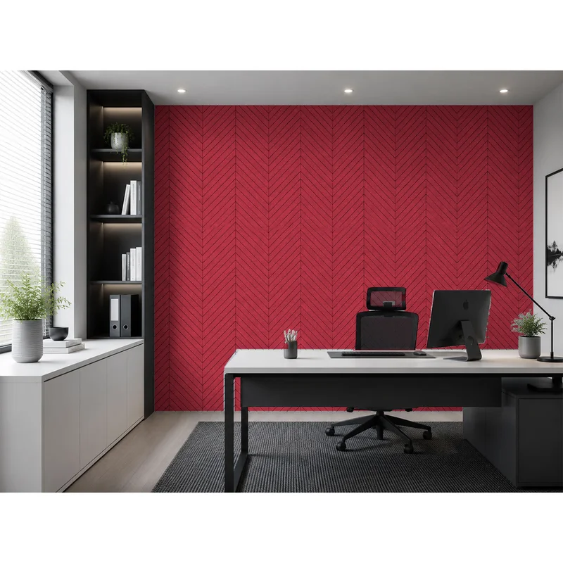 Панел за стена Pet Felt - Fish Bone, цвят R20, 2400 x 1200 mm, дебелина 9 mm, 1 брой