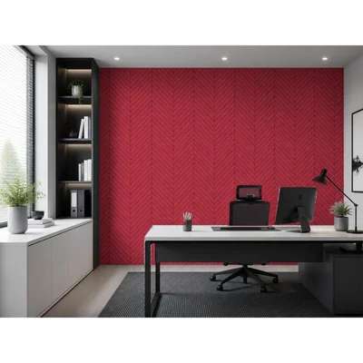 Панел за стена Pet Felt - Fish Bone, цвят R20, 2400 x 1200 mm, дебелина 9 mm, 1 брой
