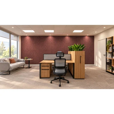 Панел за стена Pet Felt - Rhombus, цвят R27, 2400 x 1200 mm, дебелина 9 mm, 1 брой