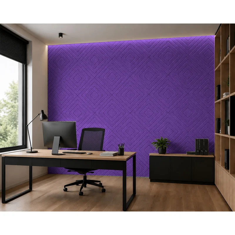 Панел за стена Pet Felt - Illusion, цвят R36, 2400 x 1200 mm, дебелина 9 mm, 1 брой