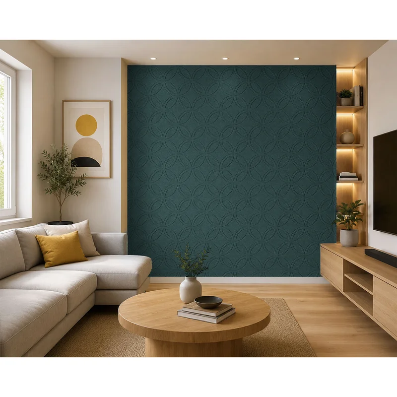 Панел за стена Pet Felt - Rounds, цвят R38, 2400 x 1200 mm, дебелина 9 mm, 1 брой