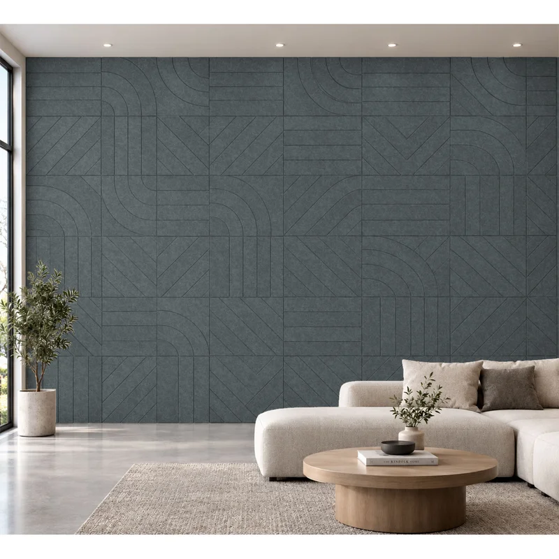Панел за стена Pet Felt - Direction, цвят R41, 2400 x 1200 mm, дебелина 9 mm, 1 брой