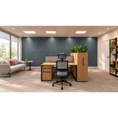 Панел за стена Pet Felt - Rhombus, цвят R41, 2400 x 1200 mm, дебелина 9 mm, 1 брой