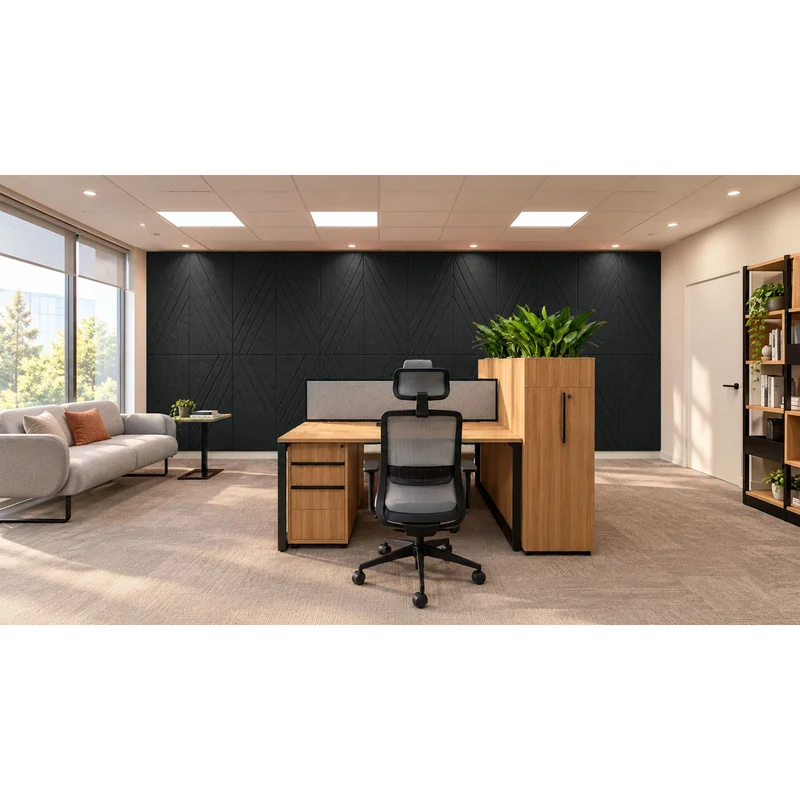 Панел за стена Pet Felt - Rhombus, цвят R44, 2400 x 1200 mm, дебелина 9 mm, 1 брой