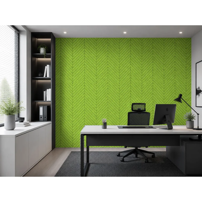 Панел за стена Pet Felt - Fish Bone, цвят R46, 2400 x 1200 mm, дебелина 9 mm, 1 брой