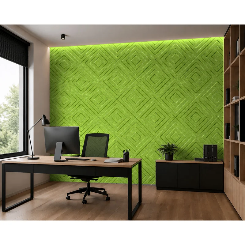 Панел за стена Pet Felt - Illusion, цвят R46, 2400 x 1200 mm, дебелина 9 mm, 1 брой