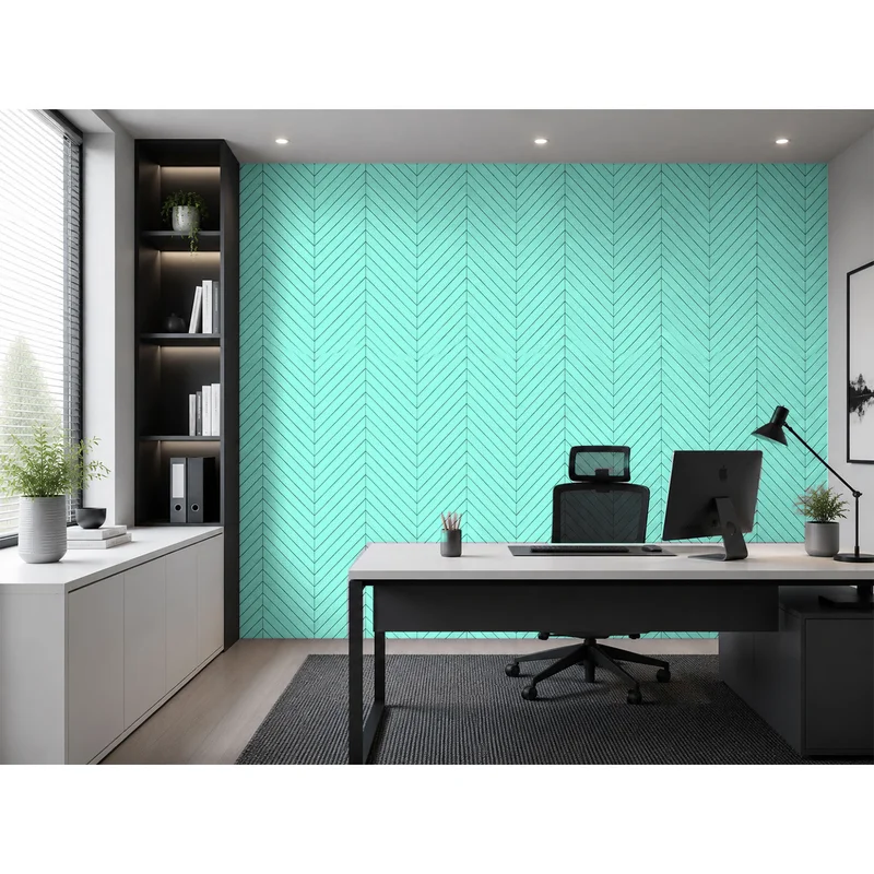 Панел за стена Pet Felt - Fish Bone, цвят R50, 2400 x 1200 mm, дебелина 9 mm, 1 брой