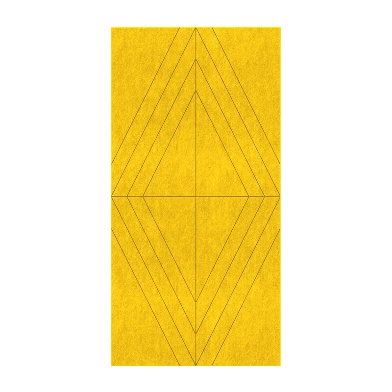 Панел за стена Pet Felt - Rhombus, цвят R51, 2400 x 1200 mm, дебелина 9 mm, 1 брой