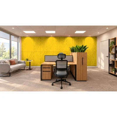 Панел за стена Pet Felt - Rhombus, цвят R51, 2400 x 1200 mm, дебелина 9 mm, 1 брой