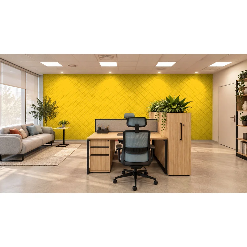 Панел за стена Pet Felt - Plaid, цвят R51, 2400 x 1200 mm, дебелина 9 mm, 1 брой