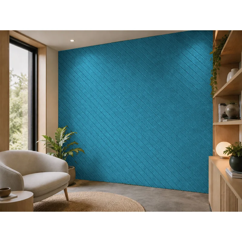 Панел за стена Pet Felt - Aangle Line, цвят R53, 2400 x 1200 mm, дебелина 9 mm, 1 брой