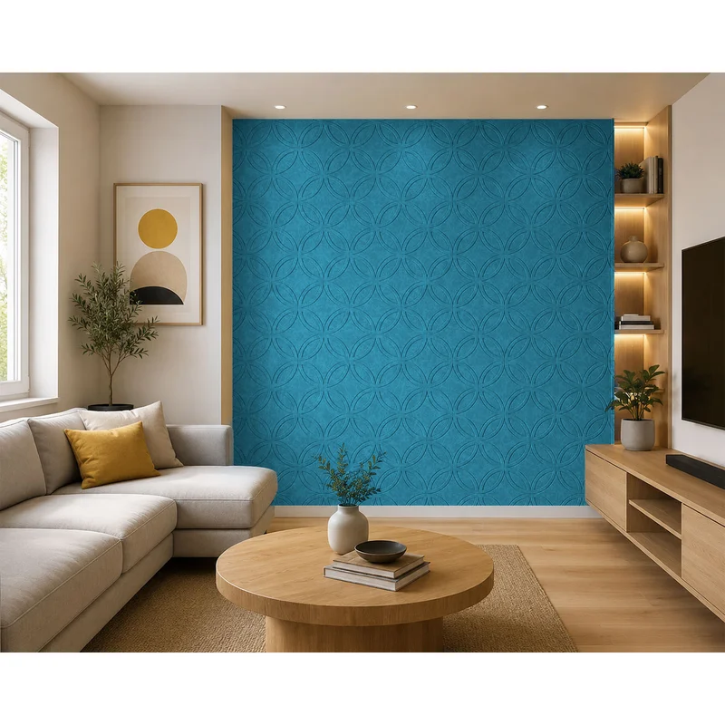 Панел за стена Pet Felt - Rounds, цвят R53, 2400 x 1200 mm, дебелина 9 mm, 1 брой