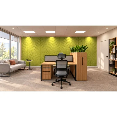 Панел за стена Pet Felt - Rhombus, цвят R55, 2400 x 1200 mm, дебелина 9 mm, 1 брой
