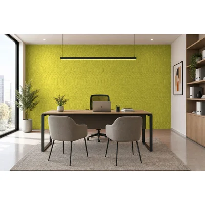 Панел за стена Pet Felt - Wave, цвят R55, 2400 x 1200 mm, дебелина 9 mm, 1 брой