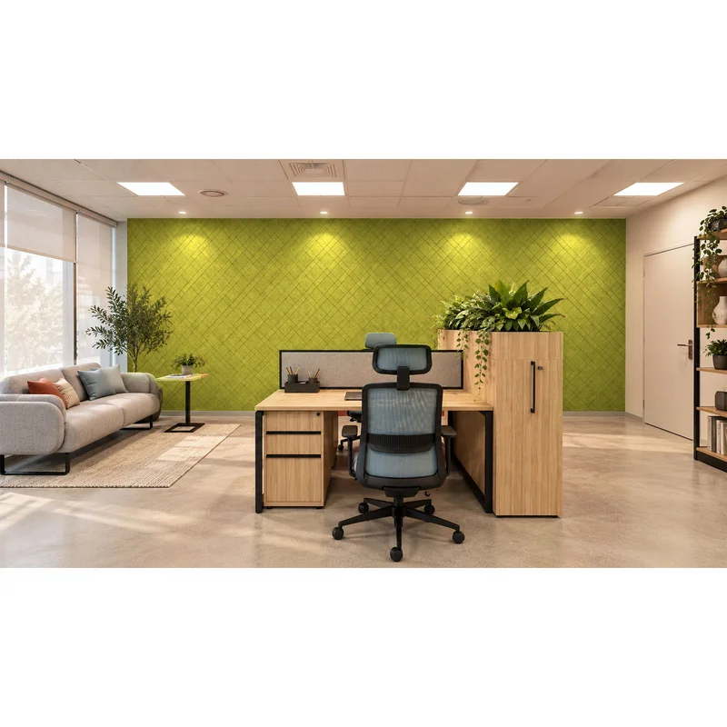 Панел за стена Pet Felt - Plaid, цвят R55, 2400 x 1200 mm, дебелина 9 mm, 1 брой