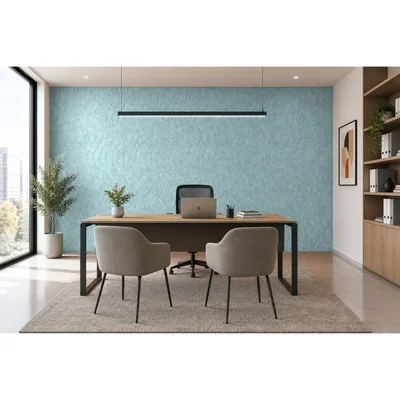Панел за стена Pet Felt - Wave, цвят R60, 2400 x 1200 mm, дебелина 9 mm, 1 брой