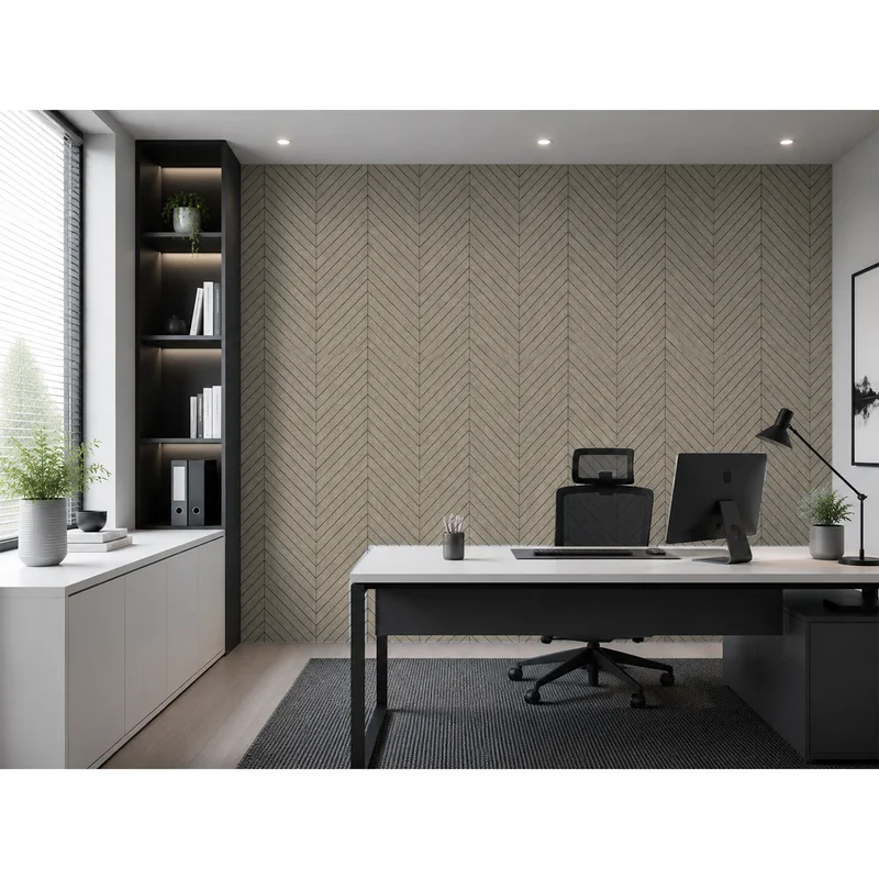 Панел за стена Pet Felt - Fish Bone, цвят R61, 2400 x 1200 mm, дебелина 9 mm, 1 брой