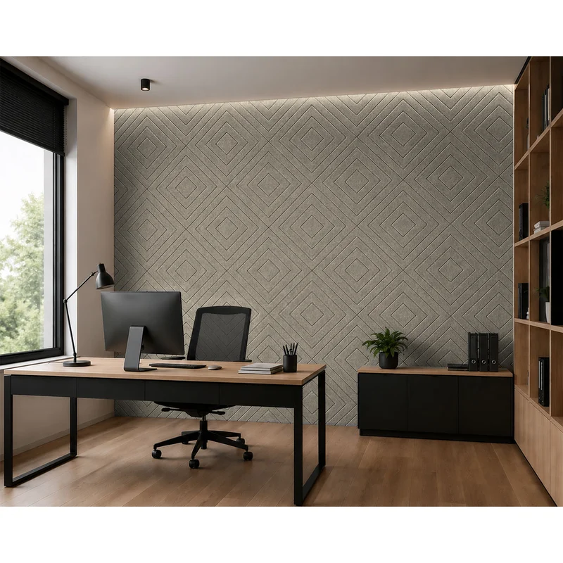 Панел за стена Pet Felt - Illusion, цвят R61, 2400 x 1200 mm, дебелина 9 mm, 1 брой