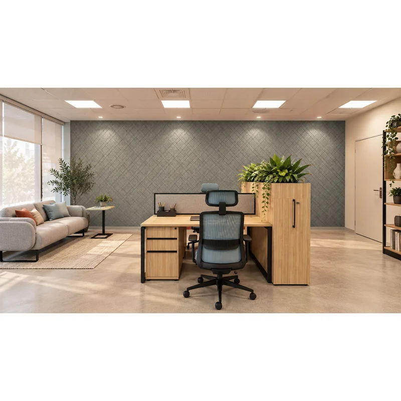 Панел за стена Pet Felt - Plaid, цвят R61, 2400 x 1200 mm, дебелина 9 mm, 1 брой