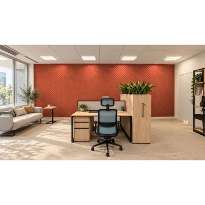 Панел за стена Pet Felt - Squares, цвят R64, 2400 x 1200 mm, дебелина 9 mm, 1 брой